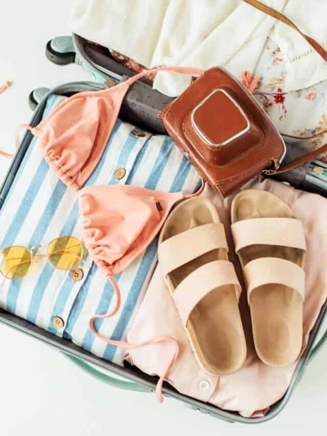 a suitcase of essentials for women