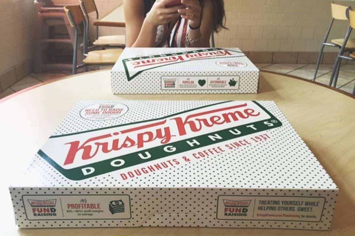 krispy kreme doughnut box.