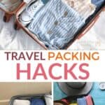 packing hacks for travel pinterest image.