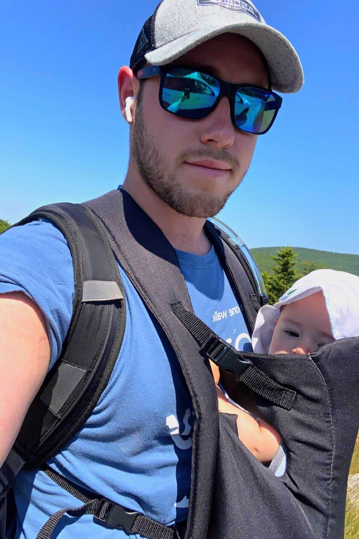 hiking cadillac mountain with baby.