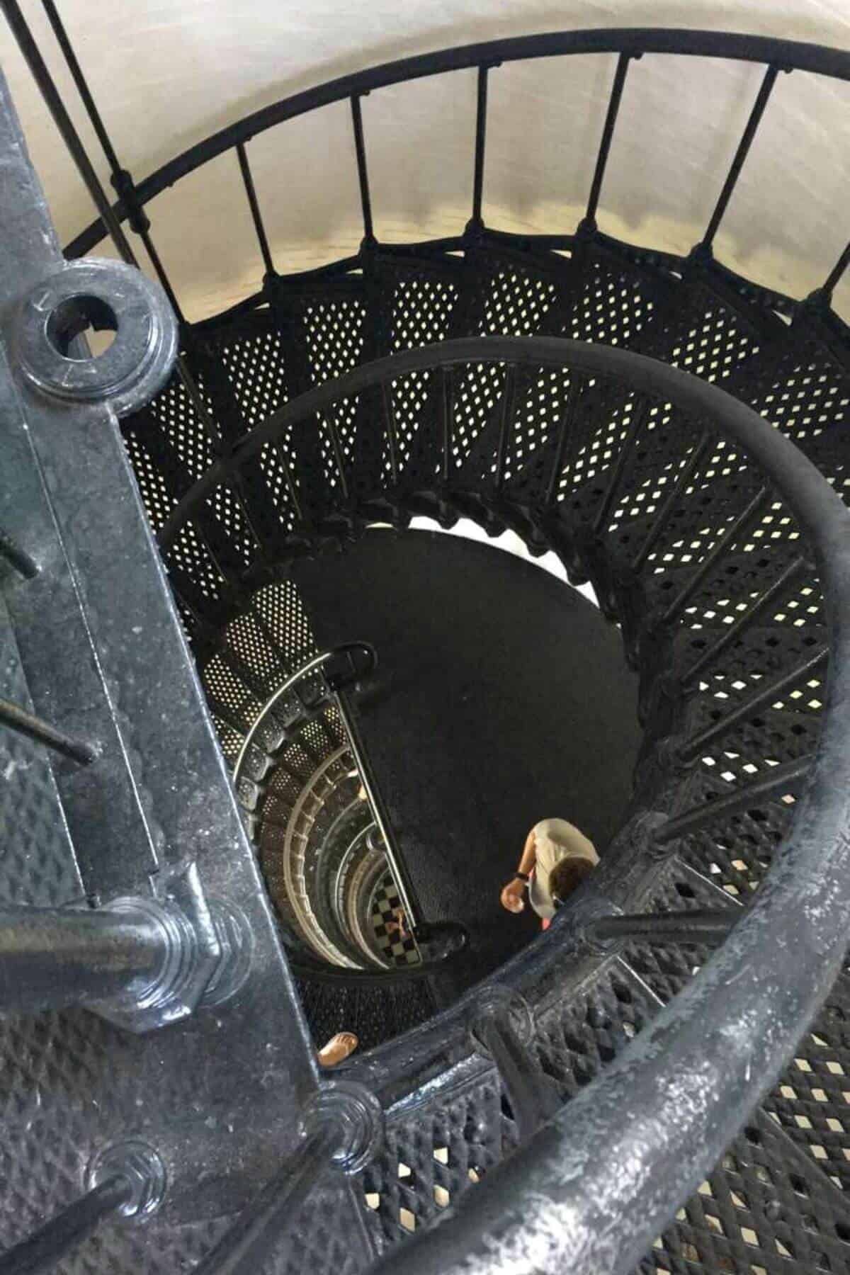 Spiral staircase in the lighthouse.