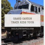 grand canyon train tour pin image.