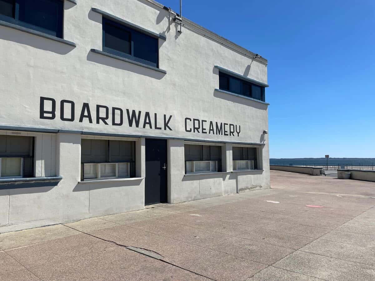 Boardwalk creamery at Ocean Beach Park.