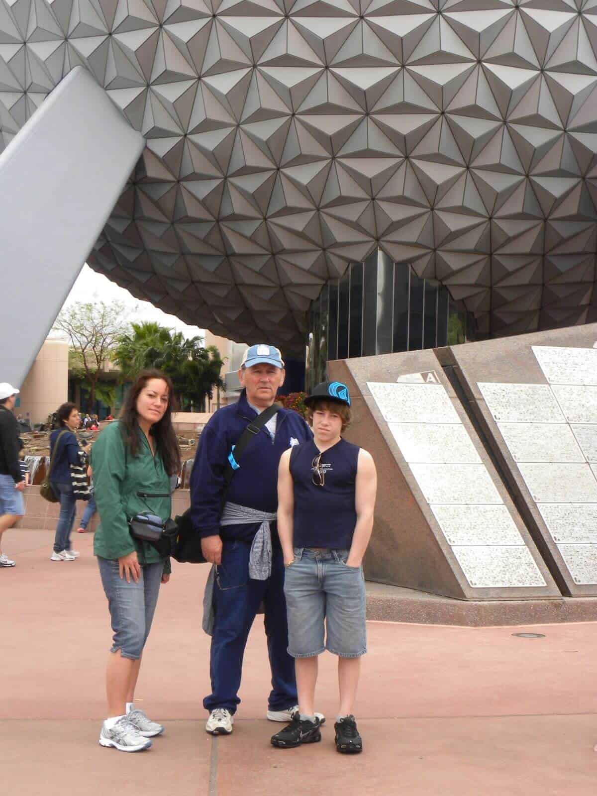 Epcot with kids in Orlando, Florida.