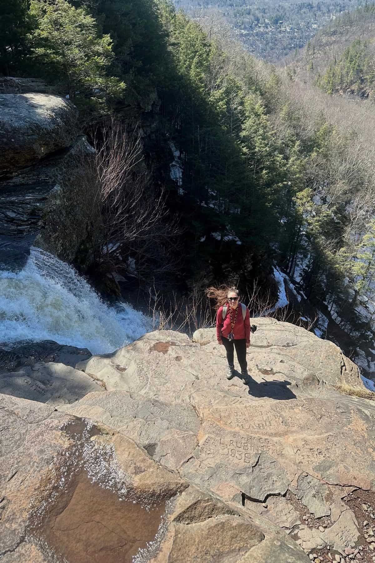 Standing at the top of Kaaterskill Falls.